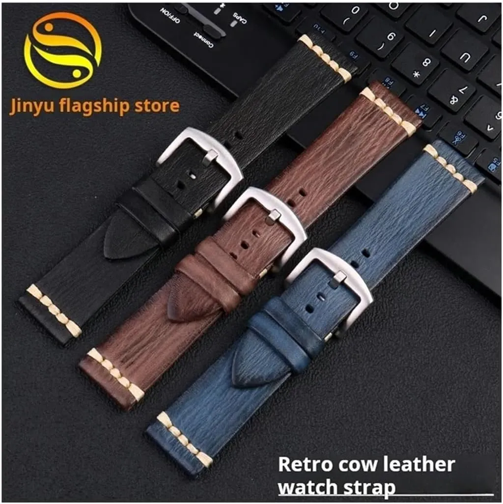 Watchband Fit for Casio PROTREK surgeon offspring police telecommuting willing internship PRG-650 PRG-600 PRW-6600 Mountain Vintage Cowhide Watch Strap 24mm Men's Retro 