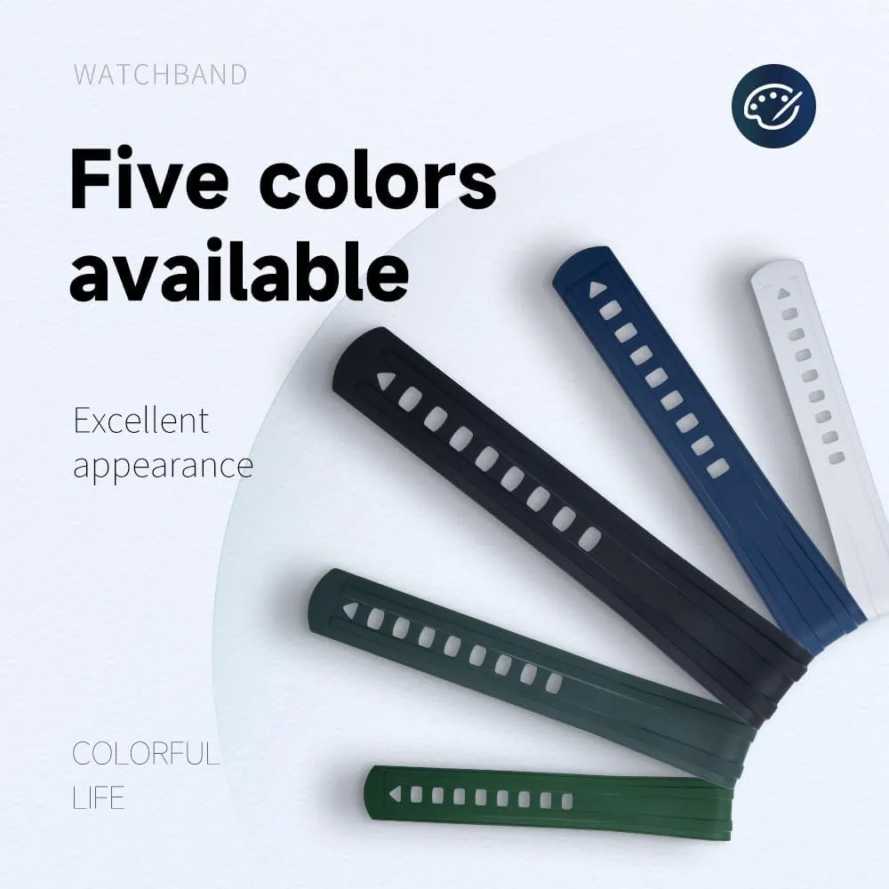 WatchBands For Omega Strap Seamaster 300 Diving Watchband Bracelets Pin Buckle 20mm New Curved End Quality simple FKM Fluoro Rubber 