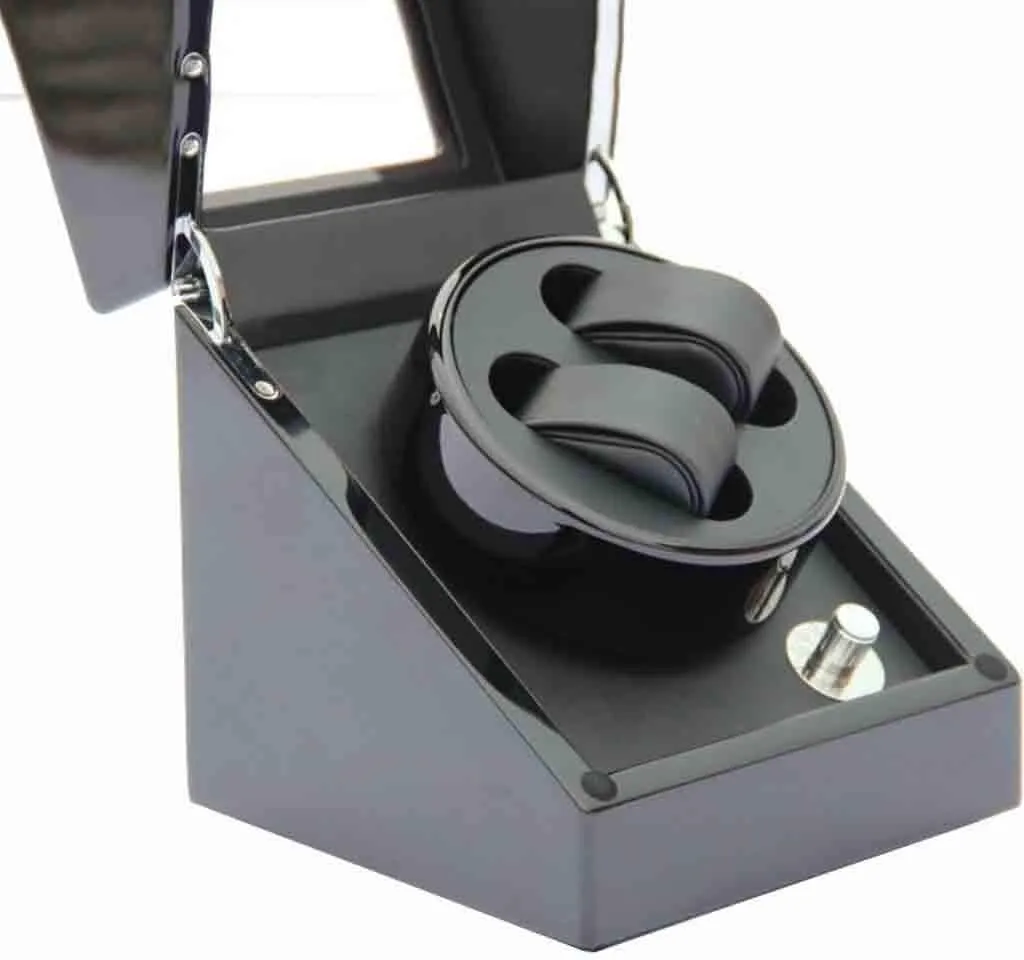 Watches Wood Rotation Shell Piano Paint Exterior and Extremely Silent Motor for Ladies and Men's Wrist Beautiful Home,A Watch Boxes reach triple simply cornerstone Winder for Automatic 