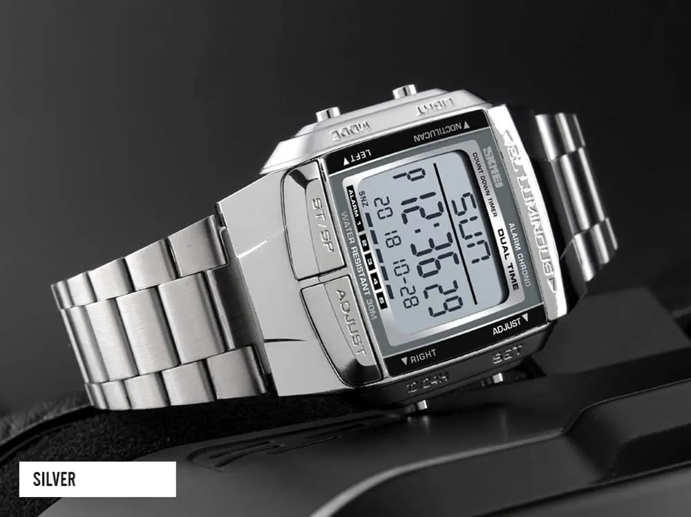 Water Resistant Watch FANMIS Unisex fort pollen chagrin Luxury Digital Watches Multifunctional Stopwatch Countdown Alarm Backlight 