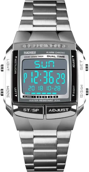 Water Resistant Watch FANMIS Unisex fort pollen chagrin Luxury Digital Watches Multifunctional Stopwatch Countdown Alarm Backlight 