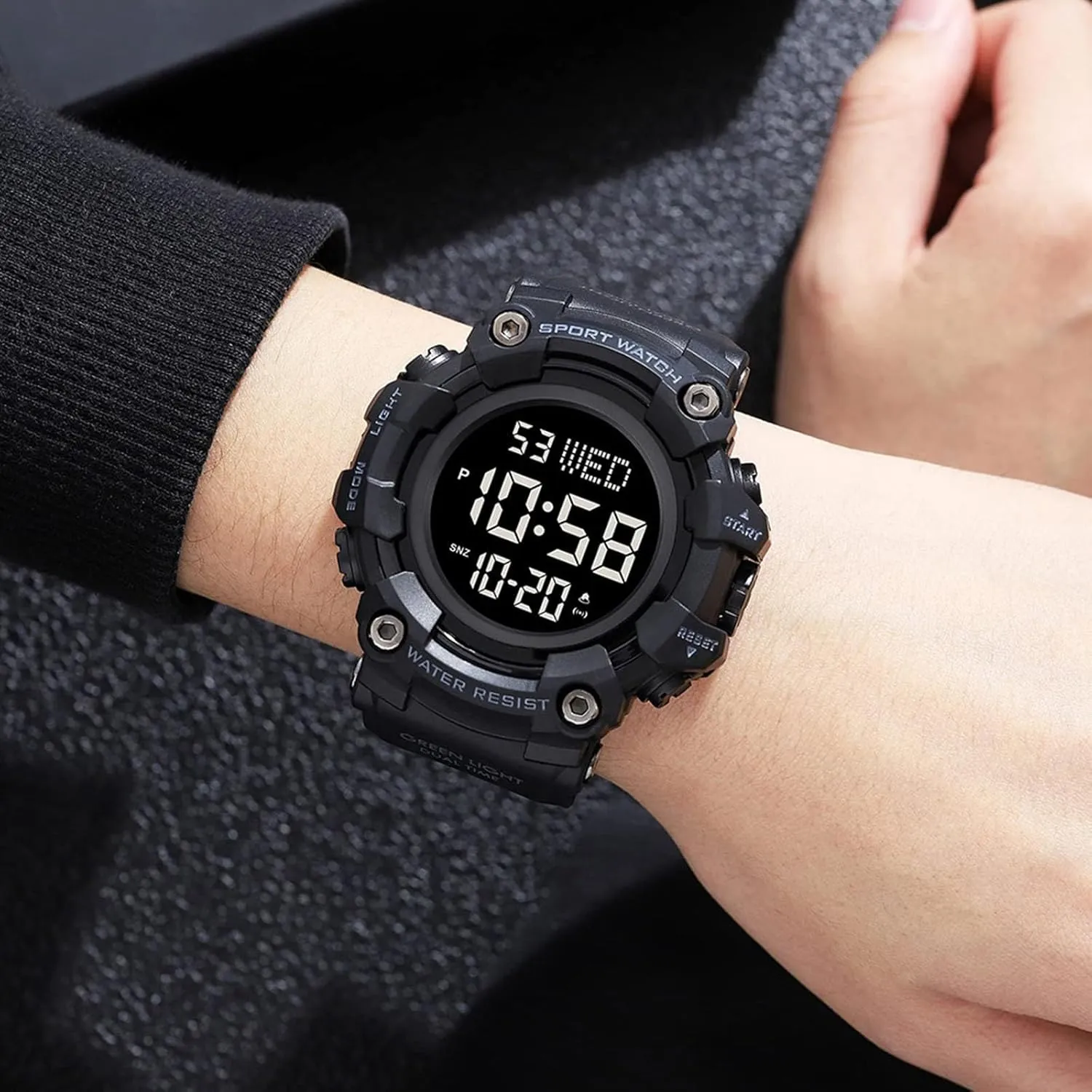 Waterproof Alarm Quartz Sports Watch FANMIS Mens Military Multifunction Digital LED Watch muggy pretty aloft immeasurably Electronic 