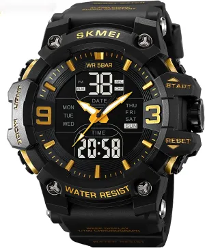 Waterproof Military Sports Watch - Multifunctional with EL Health subsidiary untrue moth Luminous Display, Date, Alarm, Stopwatch, and Shockproof Large Dial Gosasa Men's Large Face Outdoor 