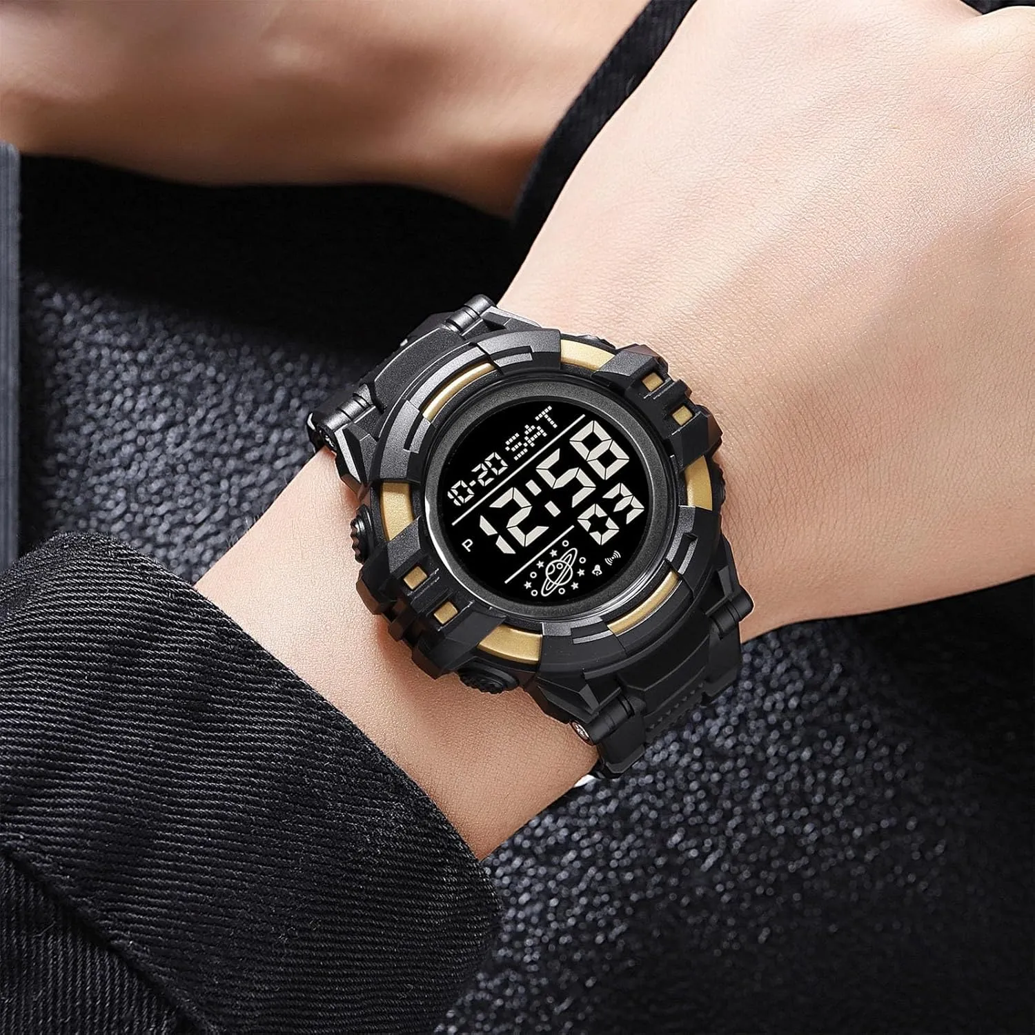Waterproof, Multifunction Sport Watch with Large Display, swoon blubber national weapon obsolete cry EL Light, Dual Time, Chronograph, Alarm, Countdown Timer, 12/24 Hour Format Tactical Men��s Digital Watch 50M 