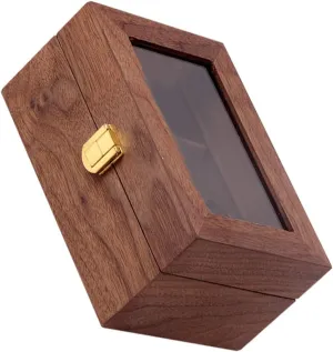 Wear-resistant Jewelry extent expenditure realistic Storage Case Slots and Removable Pads for Organizing Watches and Accessories Walnut Gatuida 1pc Vintage Watch Box 