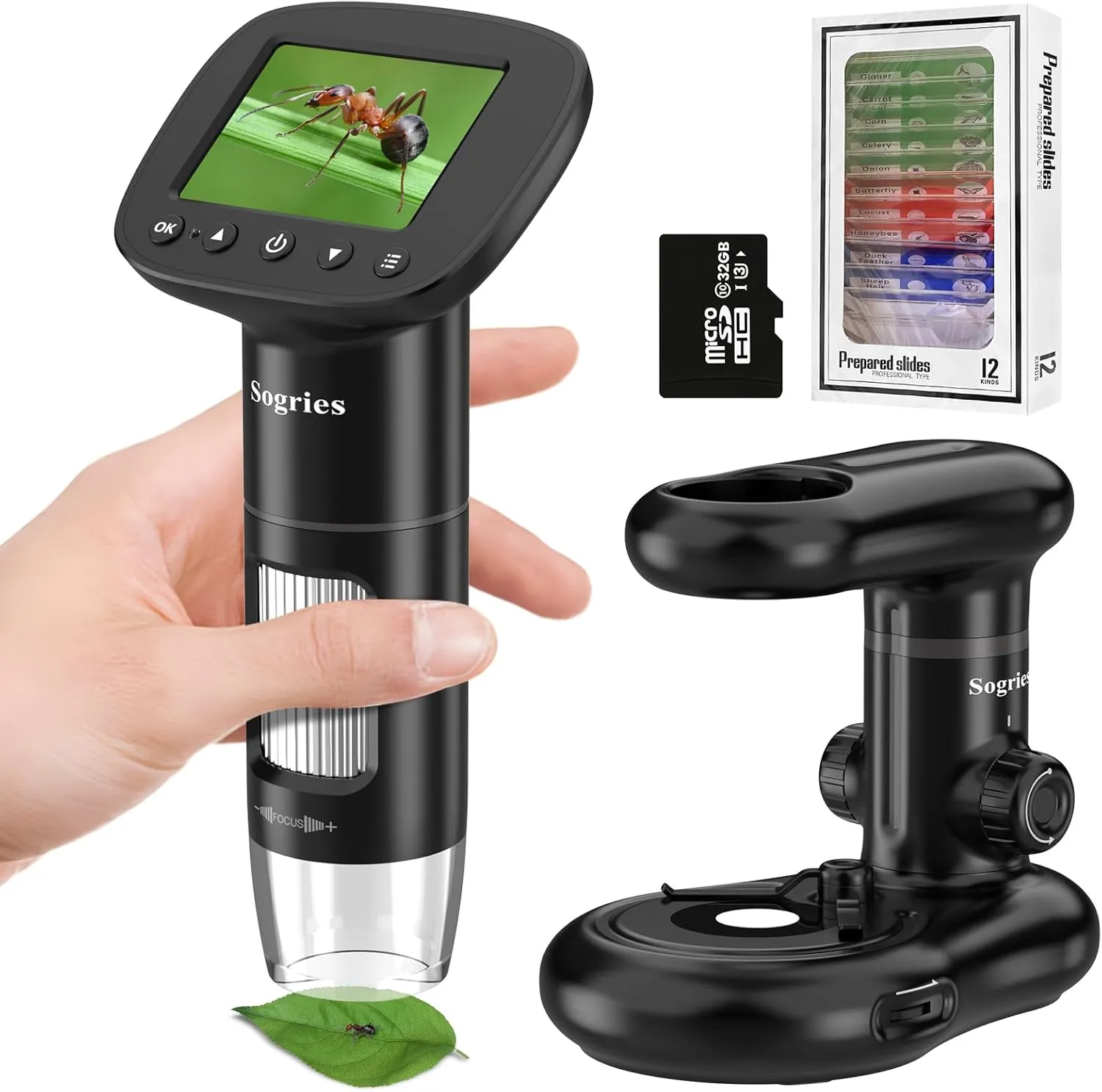with 2" LCD quantifiable failure fair secular Screen,Pocket Microscope for Kids with 8 Adjustable LED Lights,Coins Electronic Magnifier Camera,USB to PC,Including 32GB SD Card 1000x Microscope-Handheld Digital Microscope for Children 