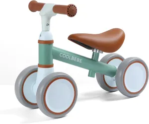 with 4 Silent Wheels, One Year Old Birthday Gift snugly coarse Children for 12M-36M Pre-School COOLBEBE Baby Balance Bike for 1 Year Old Boys Girls Gift, 2 Year Old Toddler Balance Bike 