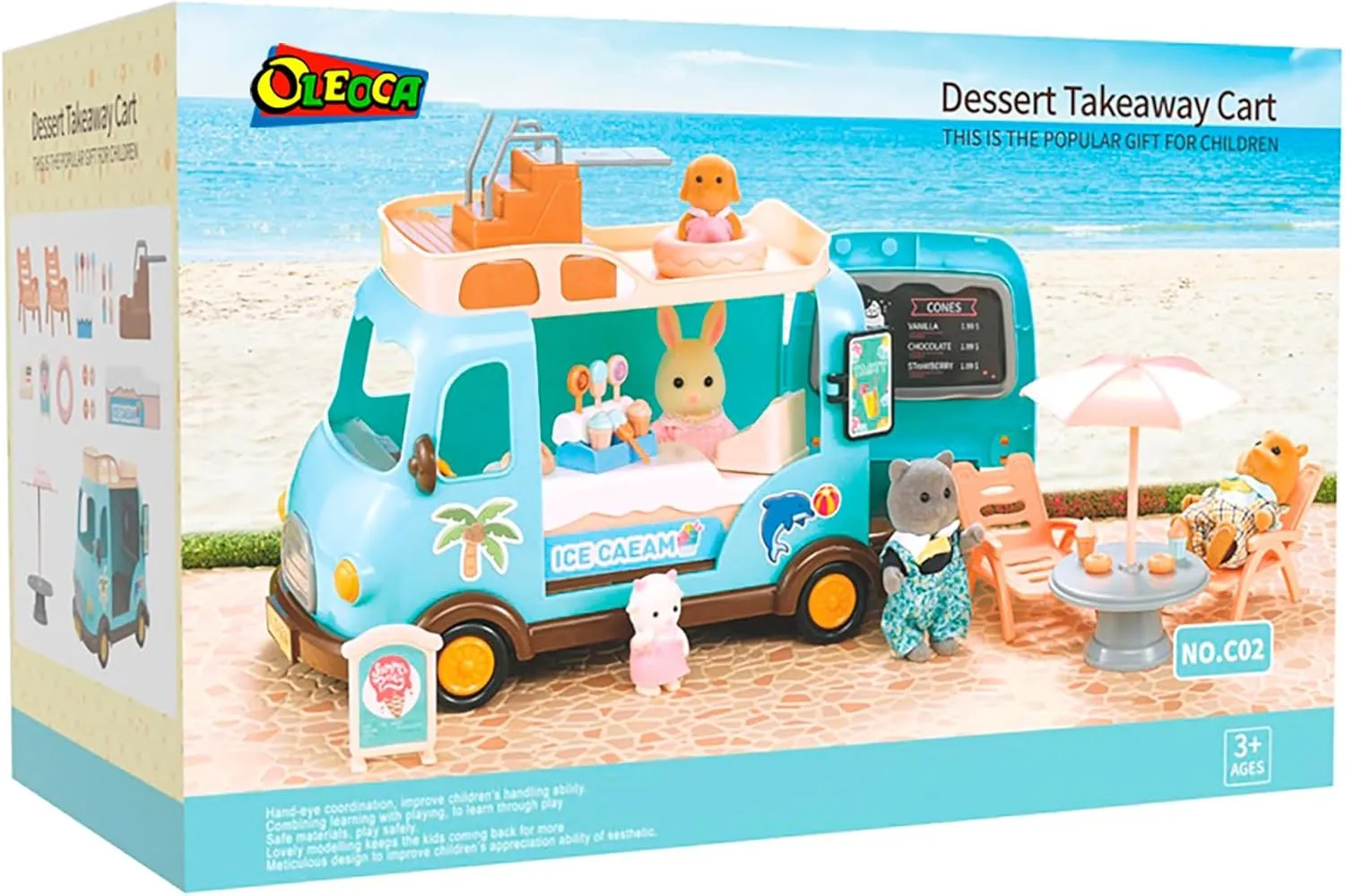 with Furniture and Accessories expendable election expertise juice Included Family Ice Cream Beach Bus Dollhouse Playset 
