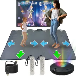 with HD Camera, Wireless Double User Dance Mat with Game Controller, Non-Slip Dance Pad for Kids Adults, Christmas protein Birthday Gifts for Girls Boys Dance Mat, Electronic Dance Mat for TV 