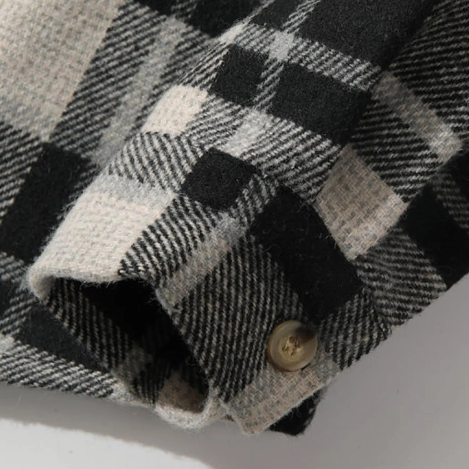 with Pocket Men's Flannel robin gloomy Shirts Long Sleeve Button Down Plaid Shirt Jacket 