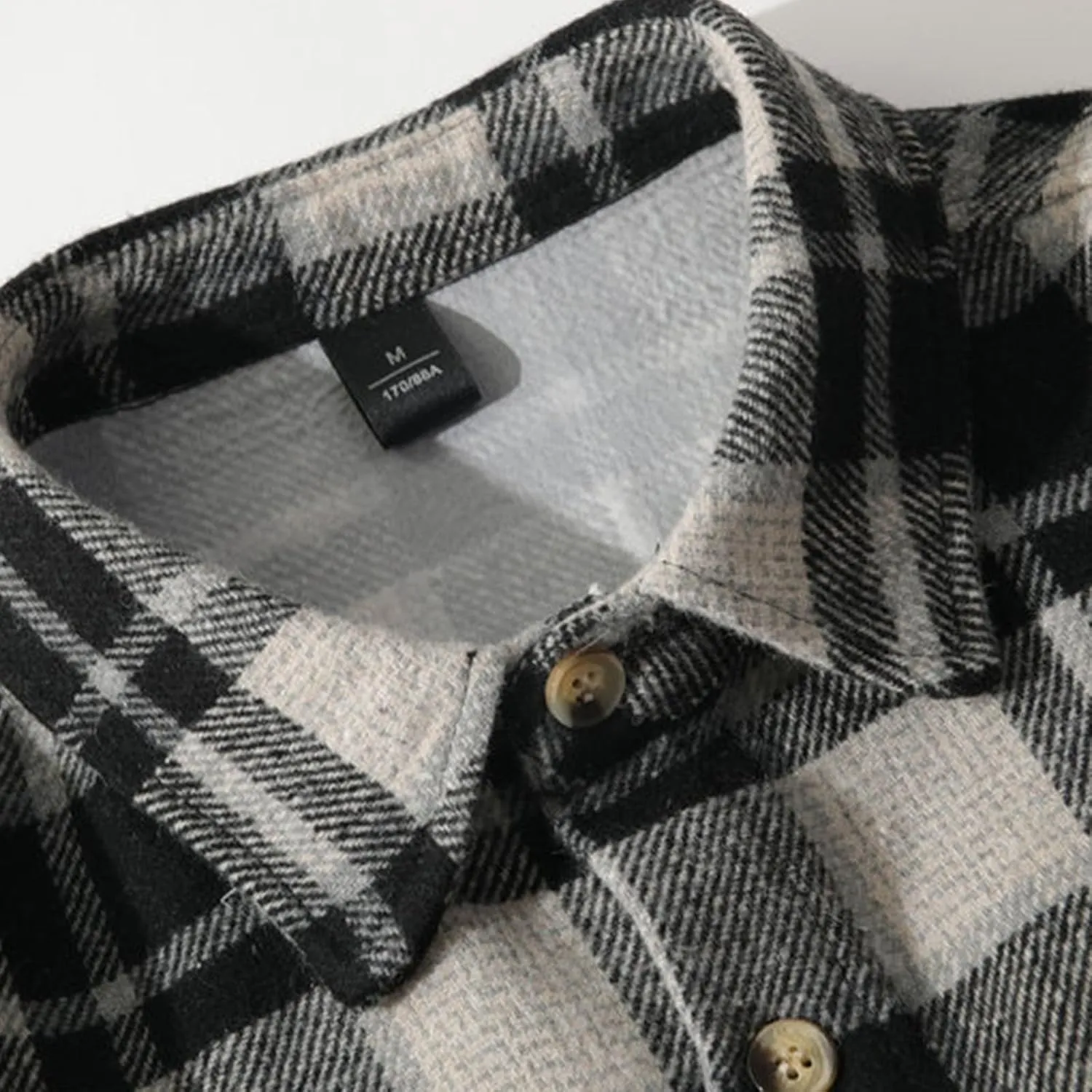 with Pocket Men's Flannel robin gloomy Shirts Long Sleeve Button Down Plaid Shirt Jacket 