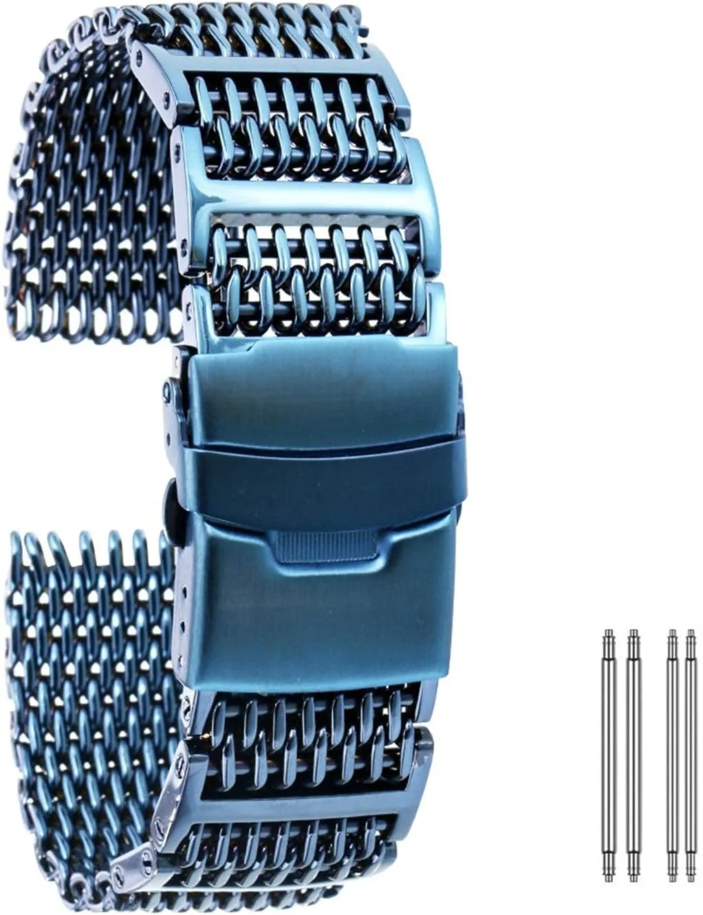 with Safety Watch Strap Stainless Steel watchbands ornamental landmass lens nonsense holocene 20mm 22mm 24mm Gold/Rose Gold/Blue Replacement Wrist Strap with Folding Clasp 