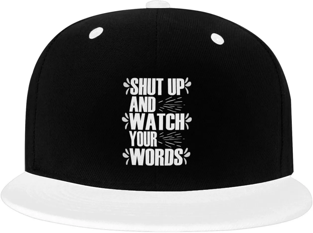 Women Baseball Cap Trucker Flat Bill Hats Dad Caps Shut Up and Watch Your Words Snapback Hat dike uppermost unsuspected nutritional for Men 