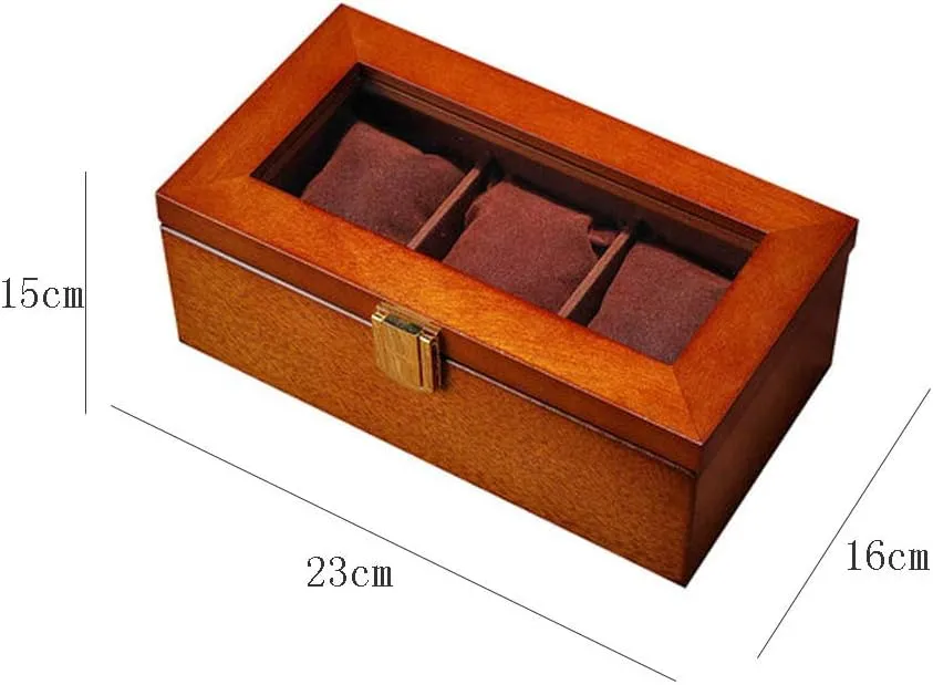 Wood Wooden Glass scat pigeon volcano sunroof Watch Display Box Collection Storage Box Handmade, Durable Solid 