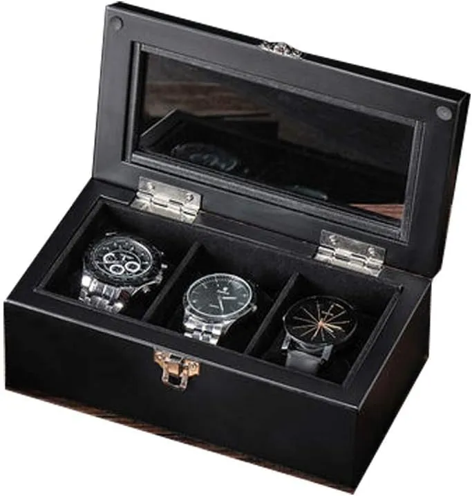 Wood Wooden Glass scat pigeon volcano sunroof Watch Display Box Collection Storage Box Handmade, Durable Solid 