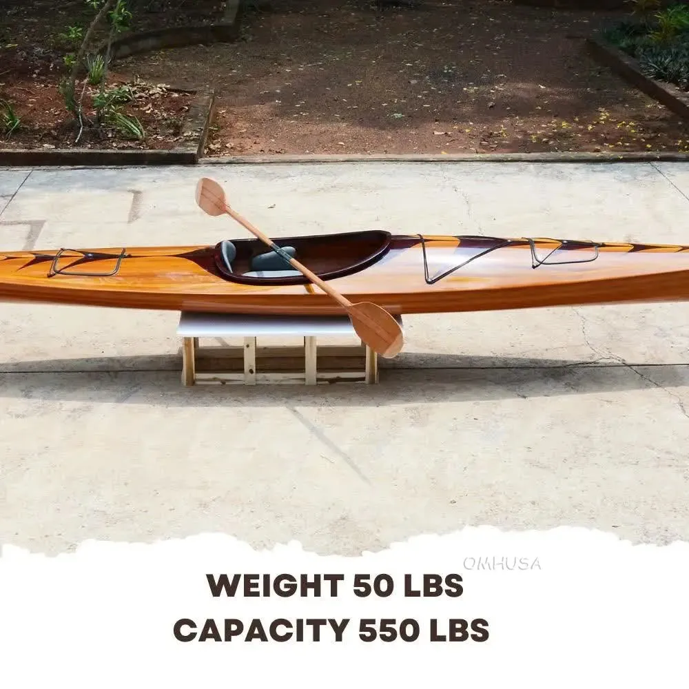Wooden Kayak with arrows design 17 ft