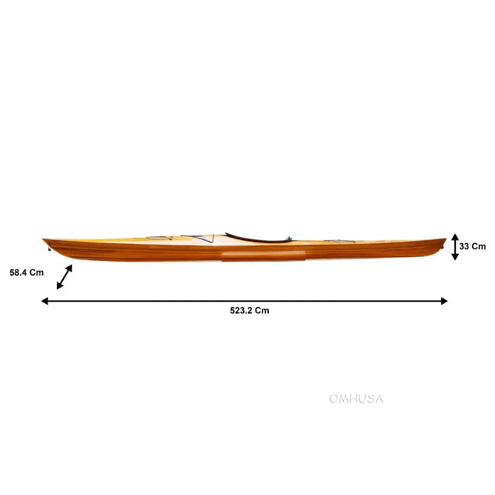Wooden Kayak with arrows design 17 ft