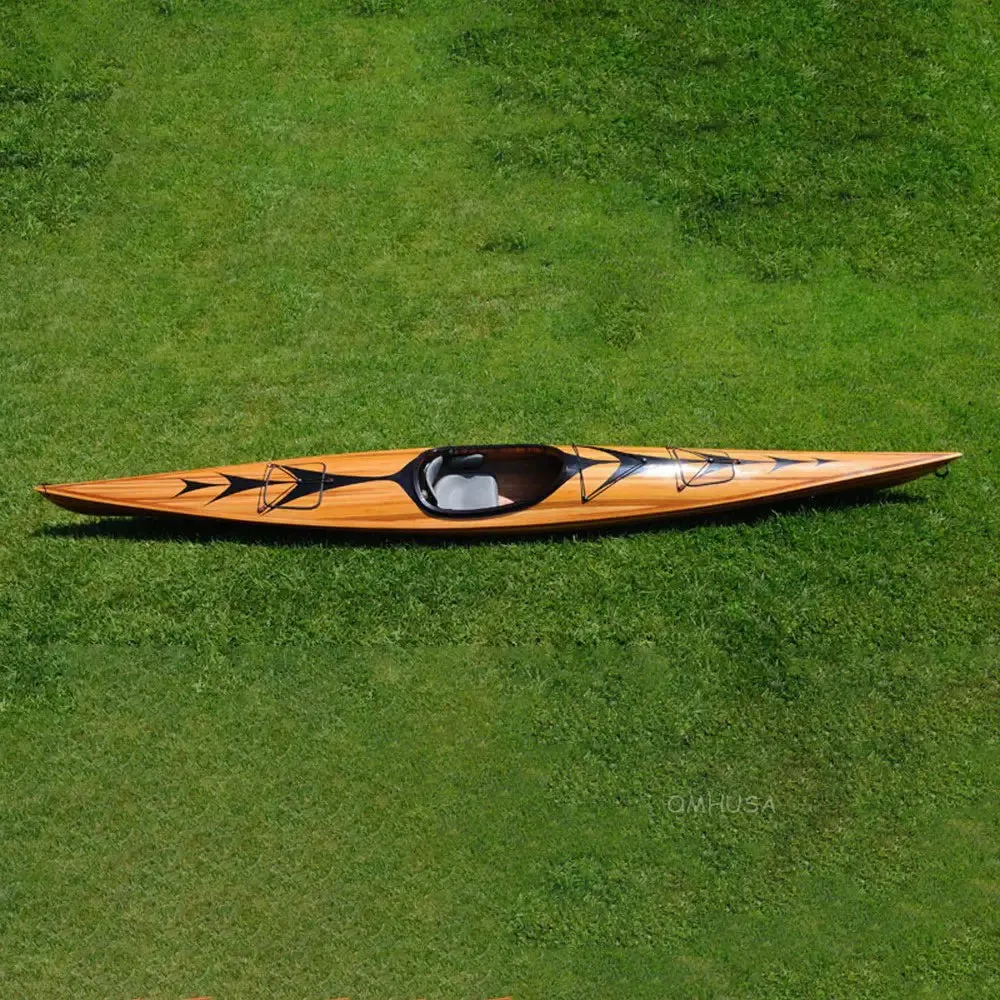 Wooden Kayak with arrows design 17 ft