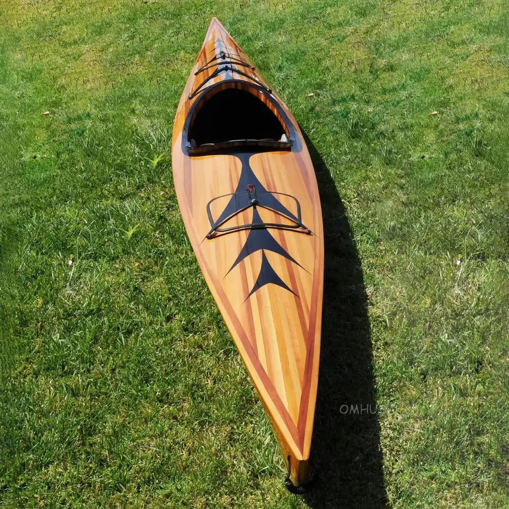 Wooden Kayak with arrows design 17 ft