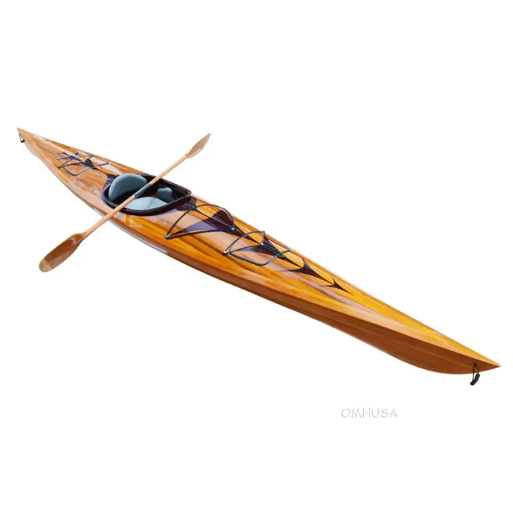 Wooden Kayak with arrows design 17 ft