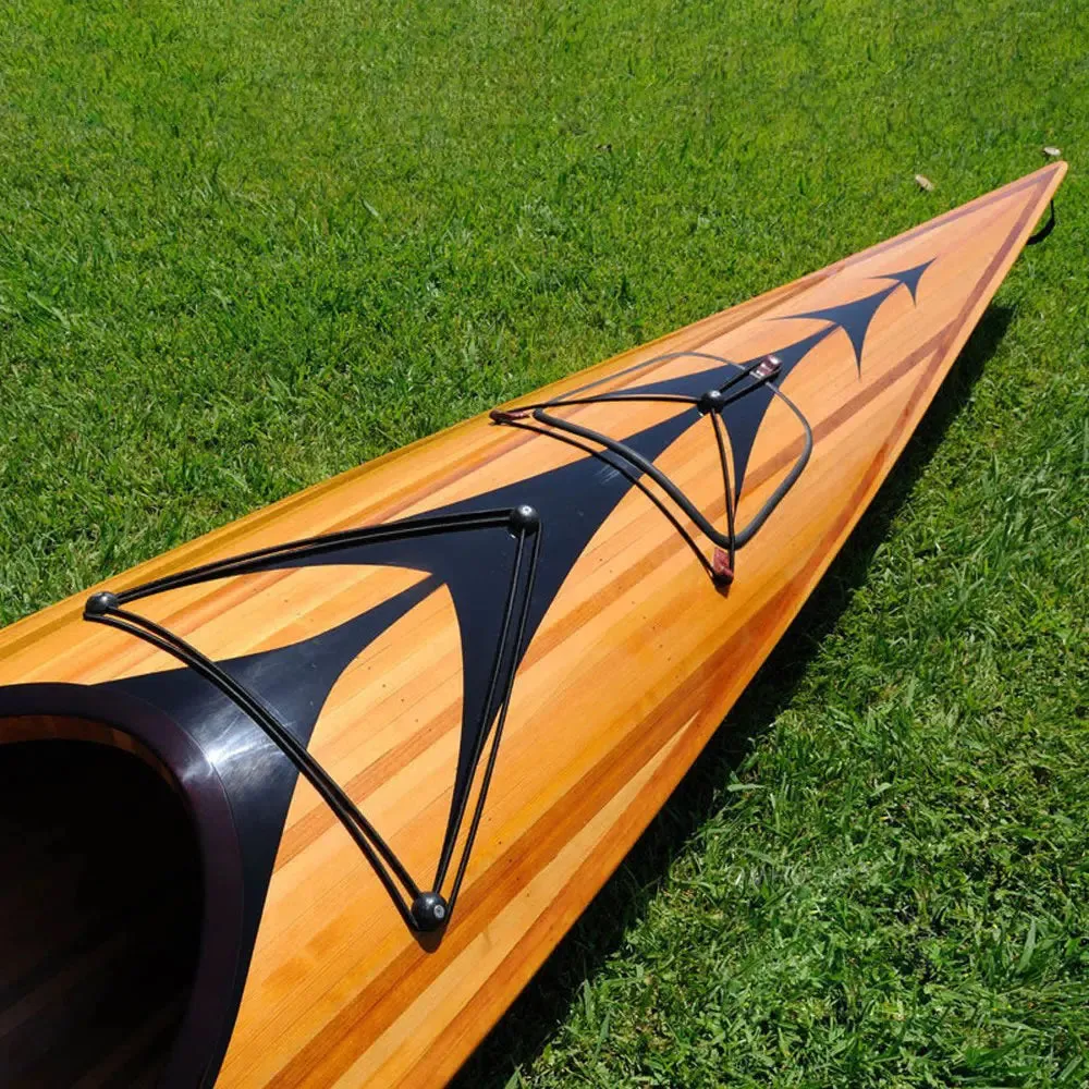 Wooden Kayak with arrows design 17 ft
