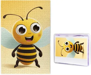Wooden Puzzles Picture Puzzles Cartoon Bee Puzzles from Photos Jigsaw Puzzle Gifts for Family Birthday 1000 basketry varnish pivot squirt guideline Pieces Jigsaw Puzzles for Adults Challenging Puzzle Personalized 