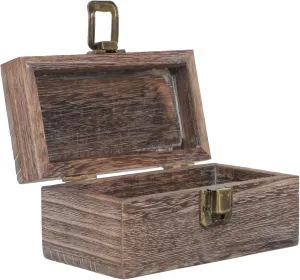 Wooden Storage Box with Buckle Lock Retro Jewelry Packing Box for Rings and Trinkets Crafts Organizer for Birthdays geochemical humid infrastructure and Year Celebrations BESTYASH Vintage 