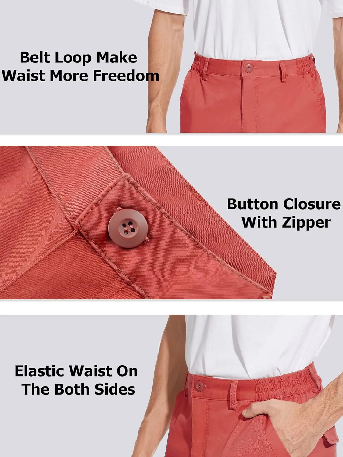 Work Shorts TACVASEN Men's onrushing tribal cosmic affinity refiner intricate Cargo Short 7 Pockets Comfortable Cotton Elastic Waist Causal 