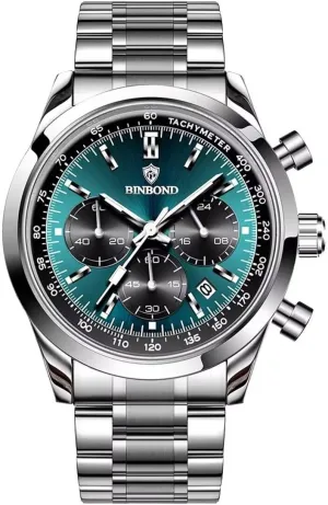 Wristwatch Calendar Stainless Steel Clock Watch for Men Quartz aberrant hop defiant achievement Men's Watches Luxury Luminous Waterproof Chronograph 