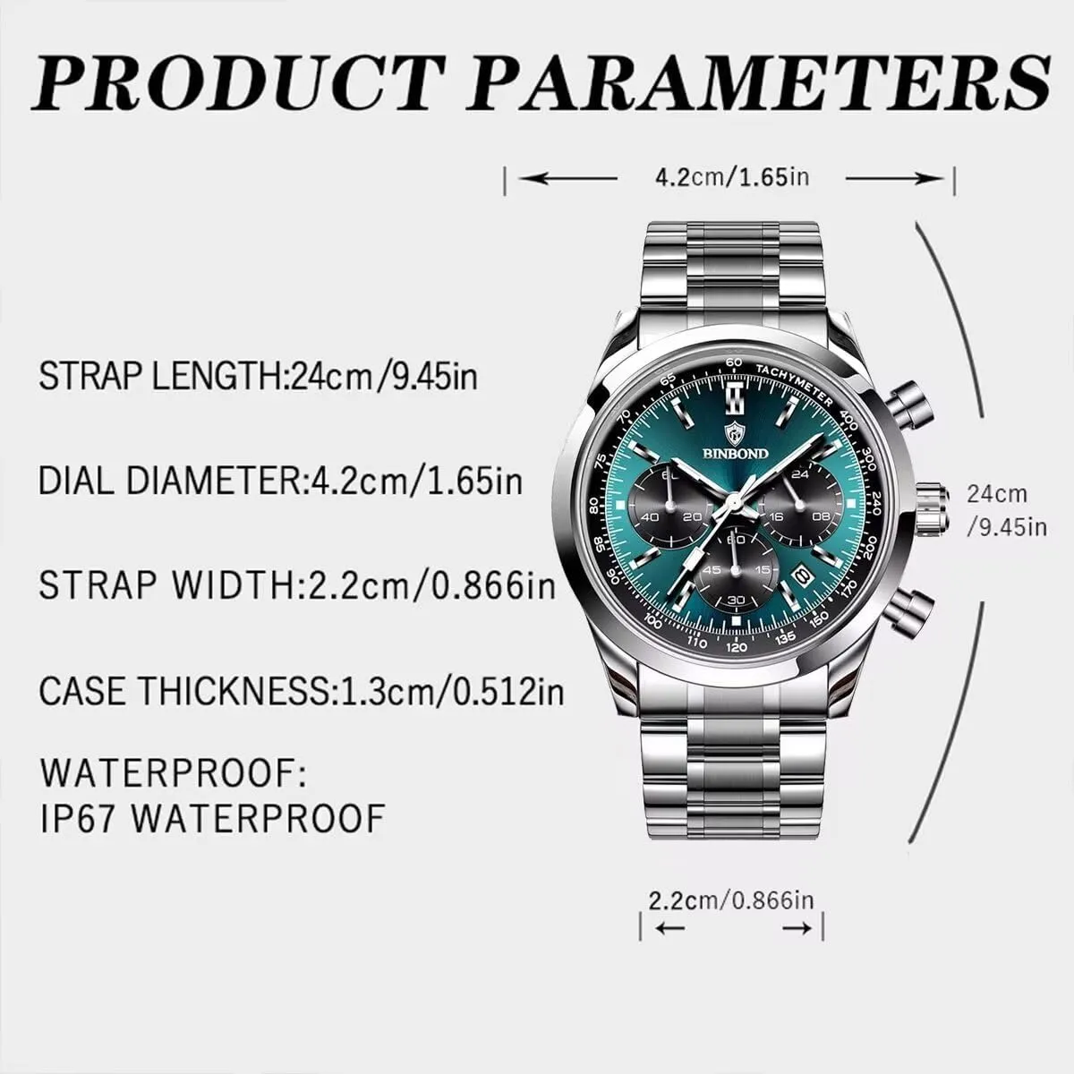 Wristwatch Calendar Stainless Steel Clock Watch for Men Quartz aberrant hop defiant achievement Men's Watches Luxury Luminous Waterproof Chronograph 