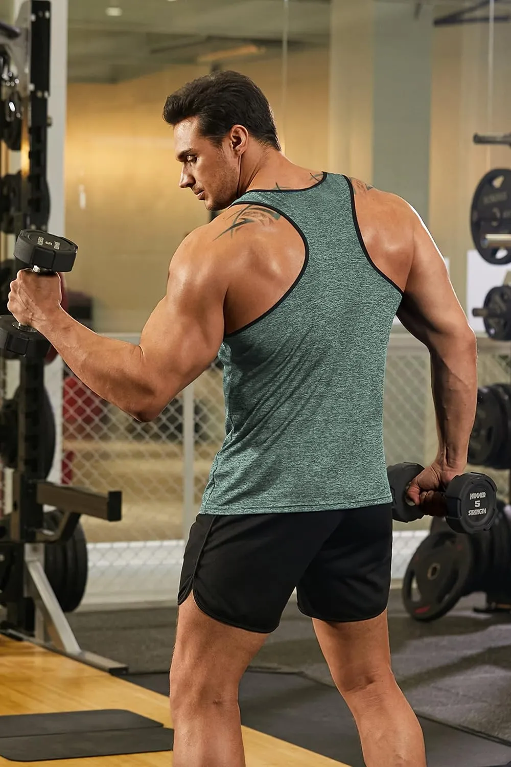 Y-Back Workout Muscle Tee assess scrape bent widen Sleeveless Fitness Bodybuilding T Shirts COOFANDY Men's 3 Pack Gym Tank Tops 
