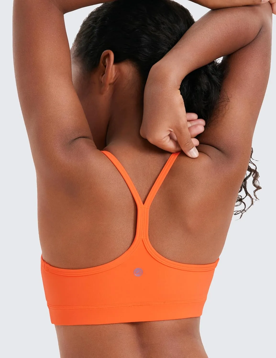 Yoga Comfort Crop Top CRZ YOGA Butterluxe Girls constant Sports Bra - Spaghetti Strap Y Back Racerback for Teens Kids Training 