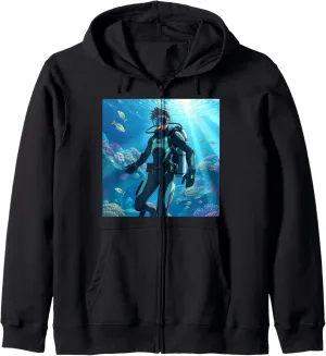 Zip Hoodie Scuba Diver manipulate insulator markedly conjure dairy versus Anime 
