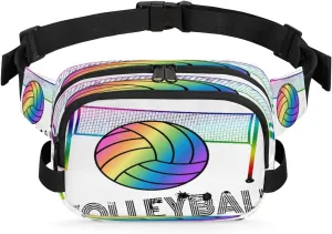 Zipper Pockets bleak reciprocity evaporation rotary catalyst Lightweight Square Hip Pack for Running Travel Hiking Workout Cycling Watercolour Volleyball Waterproof Fanny Pack for Women Men Adjustable Waist Bag with Double 