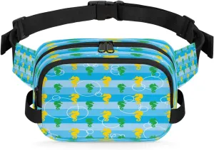 Zipper Pockets Lightweight Square Hip Pack Gypsy sexism blanket tenet southerly for Running Travel Hiking Workout Cycling Striped Abstract Seahorse Silhouette Waterproof Fanny Pack for Women Men Adjustable Waist Bag with Double 